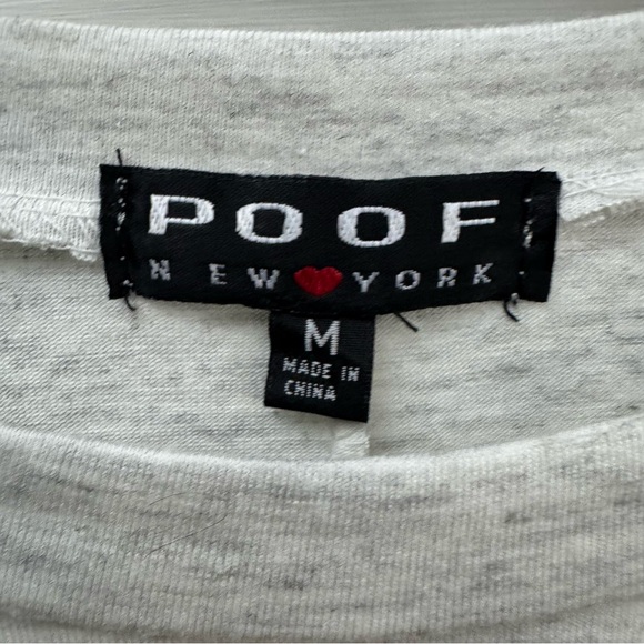 Casual Crewneck Sweatshirt Poof New York Women Medium Gray - Picture 5 of 8